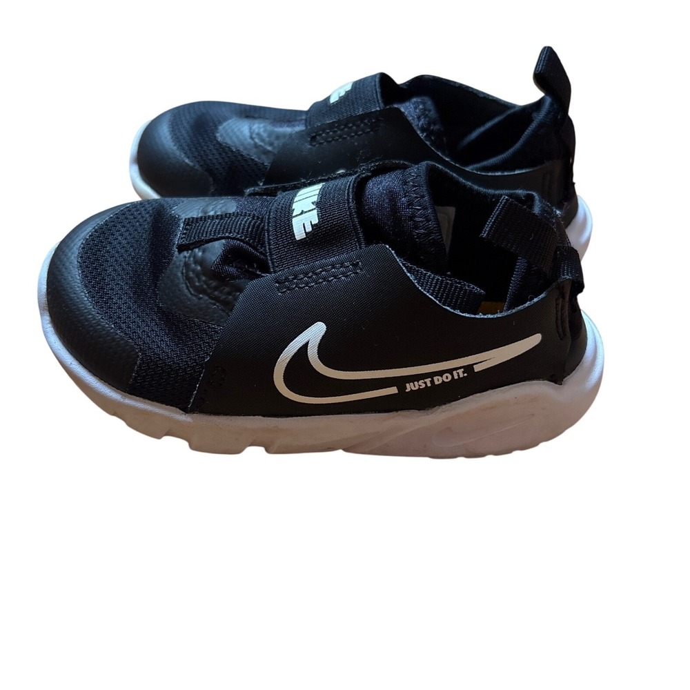 Nike Flex Runner 2‎ Sneakers Kids Black Good Slip On Athletic DJ6040-001 SIZE 7C